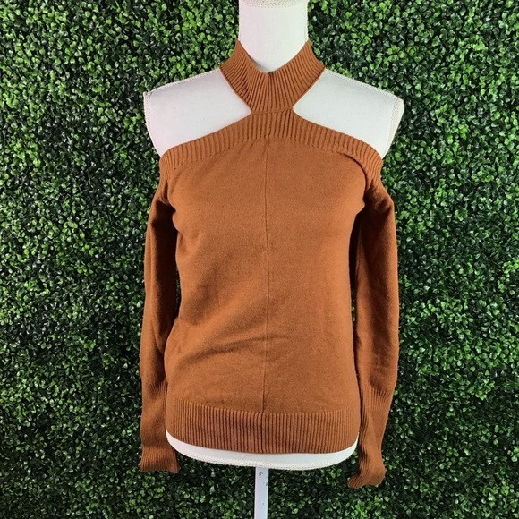 Cold shoulder brown long sleeve nwt - Picture 1 of 5